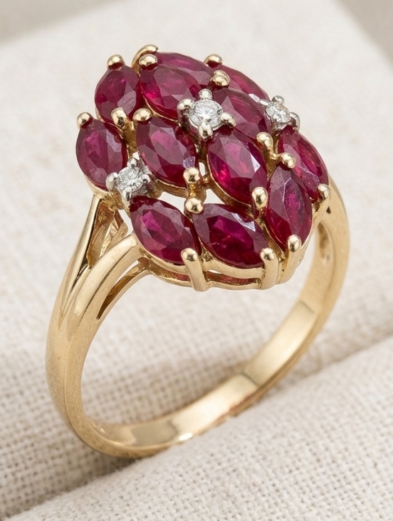 unbranded Jewelry - 14k Ruby and diamond ring size 8